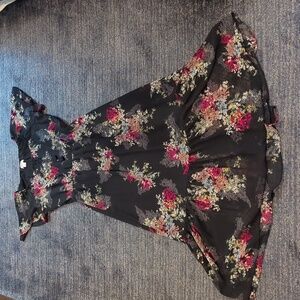 Lined maxi dress with flounce